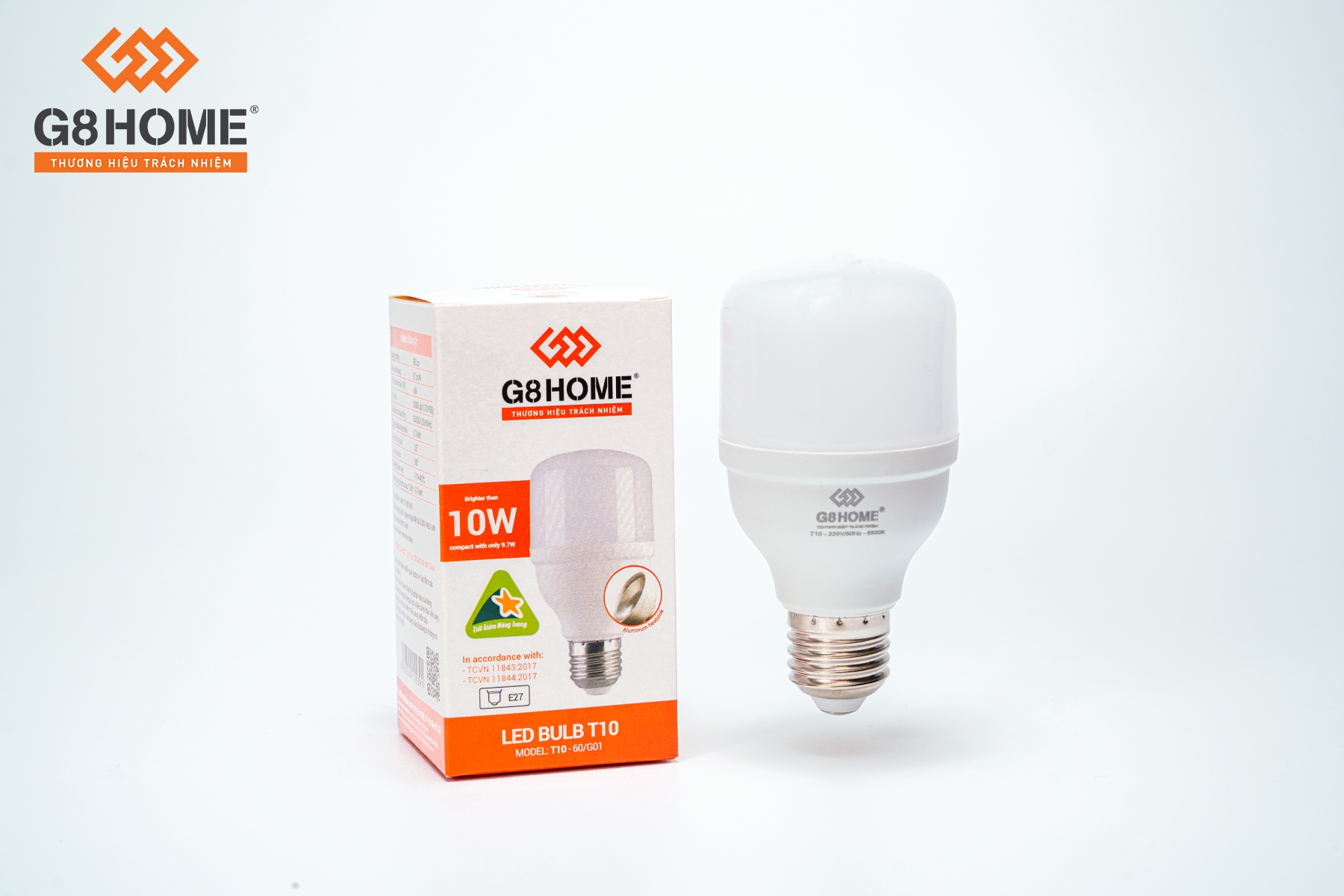 BÓNG LED TRỤ NHÔM T10