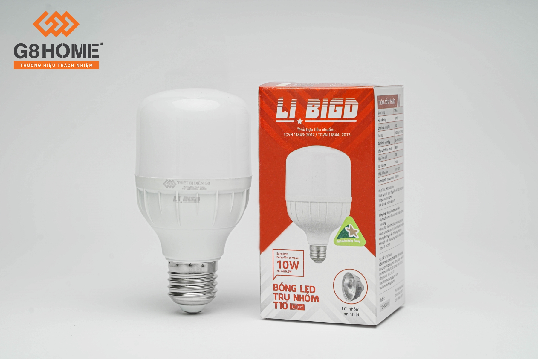 BÓNG LED TRỤ NHÔM T10 (LI BIGD)