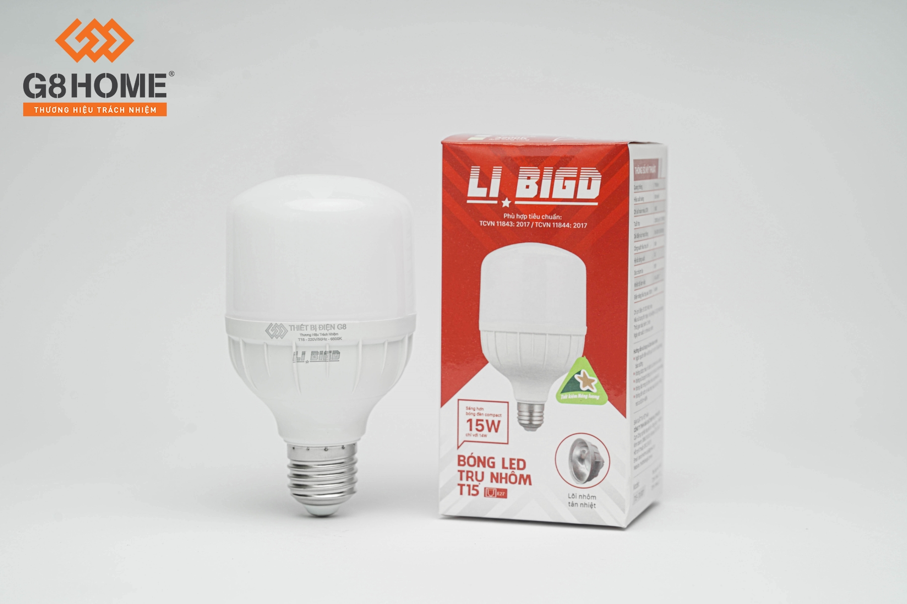 BÓNG LED TRỤ NHÔM T15 (LI BIGD)