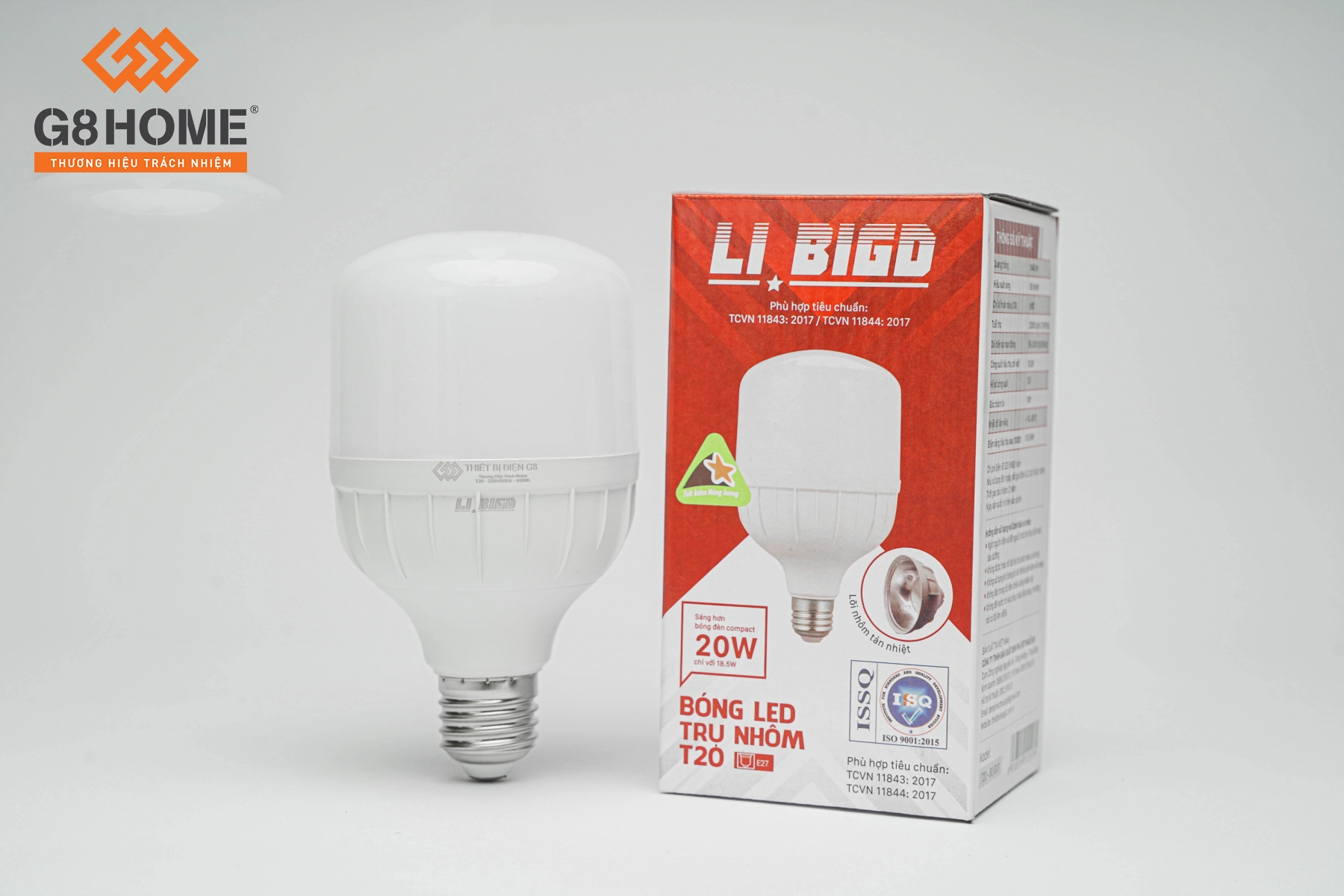 BÓNG LED TRỤ NHÔM T20 (LI BIGD)