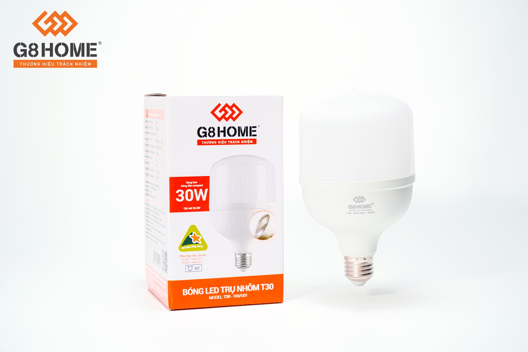 BÓNG LED TRỤ NHÔM T30