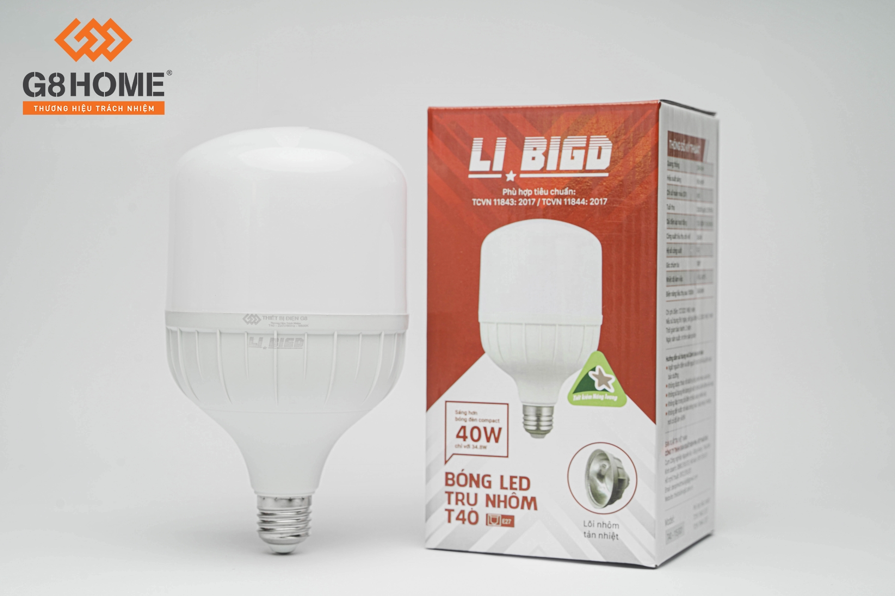 BÓNG LED TRỤ NHÔM T40 (LI BIGD)