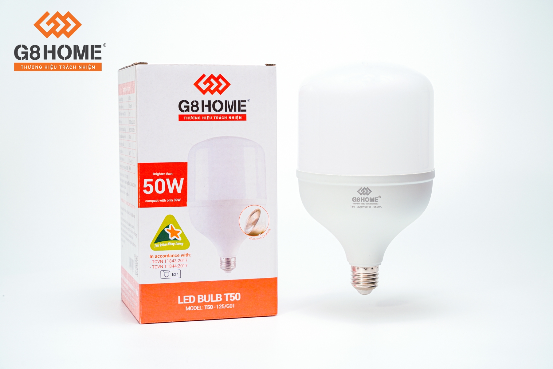 BÓNG LED TRỤ NHÔM T50