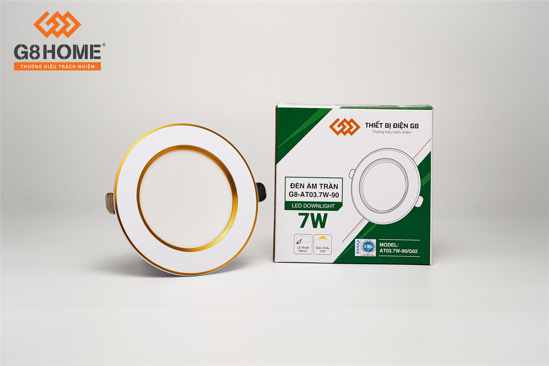 ĐÈN ÂM TRẦN 7W ÁNH SÁNG ĐỔI MÀU