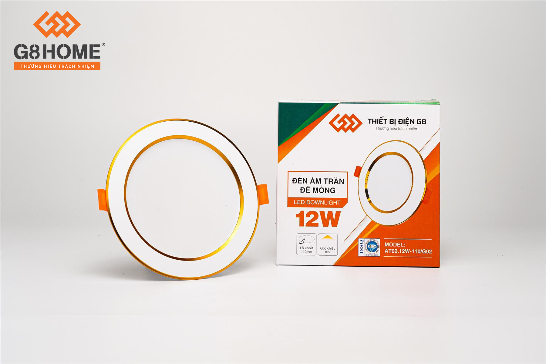 ĐÈN ÂM TRẦN ĐẾ MỎNG 12W ÁNH SÁNG TRẮNG