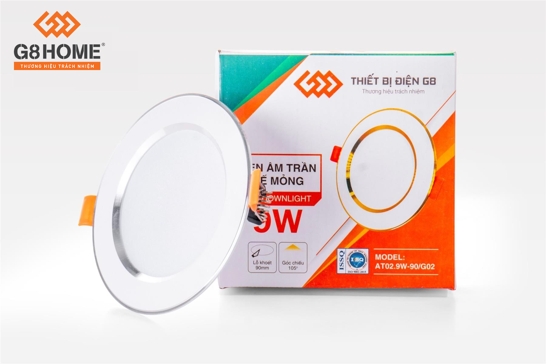 ĐÈN ÂM TRẦN ĐẾ MỎNG 9W ÁNH SÁNG ĐỔI MÀU