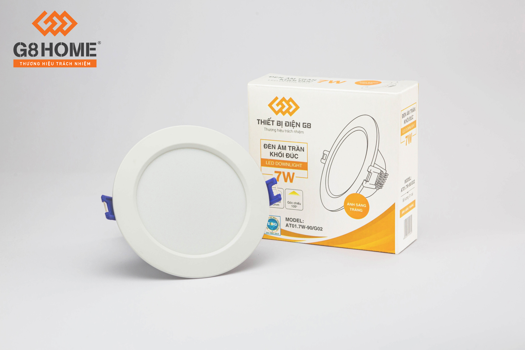 ĐÈN ÂM TRẦN KHỐI ĐÚC 7W ÁNH SÁNG TRẮNG