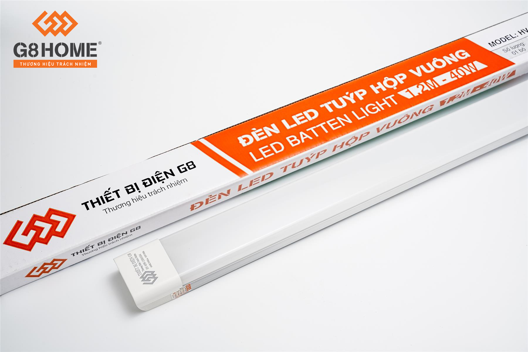 ĐÈN TUÝP LED HỘP VUÔNG 1.2M 40W